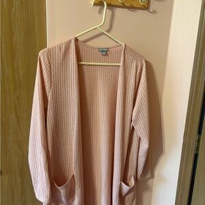 Falls Creek Light Pink Open-Front Cardigan